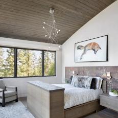 Modern Master Bedroom Complete With Treetop Views
