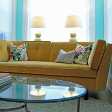 Yellow Sofa in Living Room