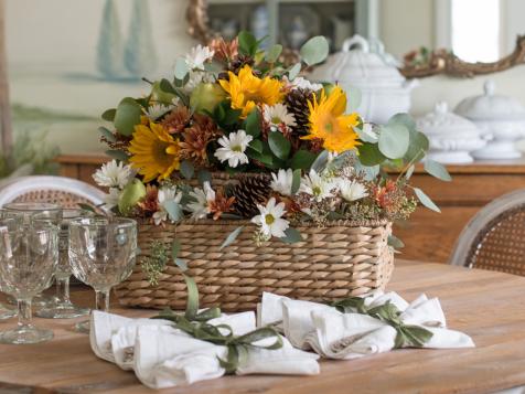 How To Make A Tiered Basket Centerpiece