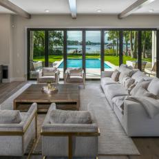 Neutral Great Room With Water View