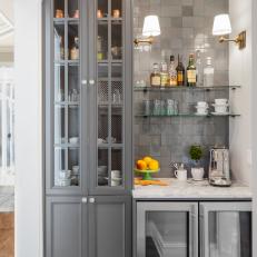 Gray Bar With Sconces