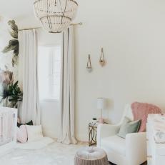 Shabby Chic Nursery With Pink Throw