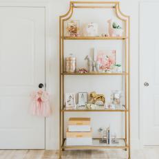 Gold Shelf in Nursery