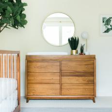 Contemporary Neutral Nursery With Plants