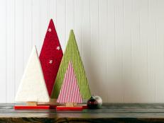 HGTV shows you how to make your own fabric tree decor for the holidays.
