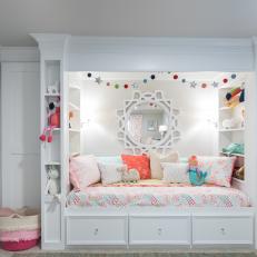 Contemporary Girl's Room with Alcove Bed 