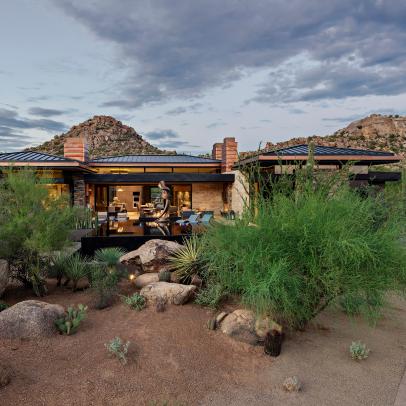 Modern Home Set Against Arizona Mountains