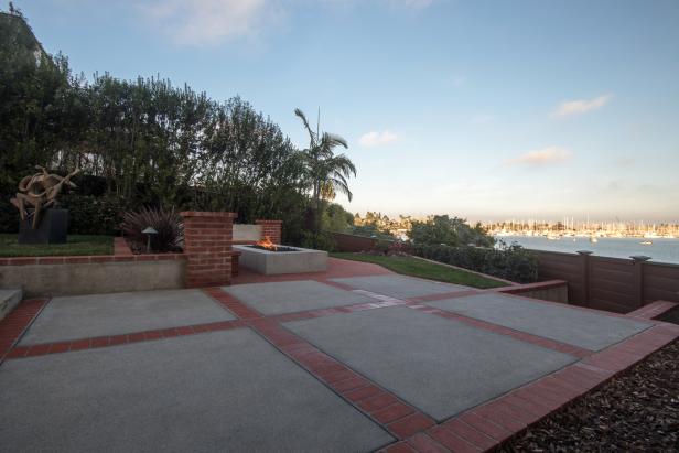 Concrete And Brick Patio With Bay View Hgtv