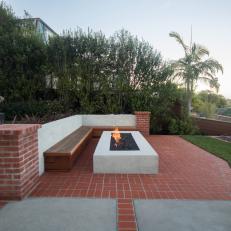 Brick Patio With Fire Pit