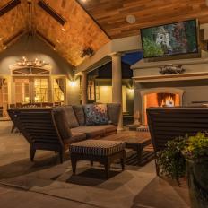 Outdoor Living Room With TV