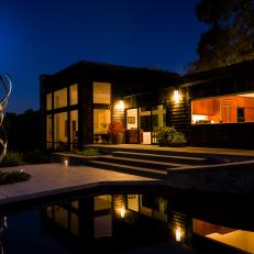 Contemporary Home in the Evening