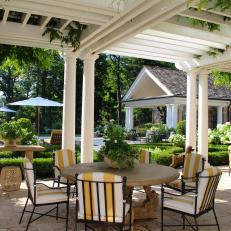 Covered Pergola Includes Pool House Views