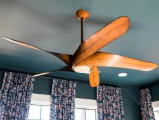 Plane Propeller-Inspired Wood Ceiling Fan