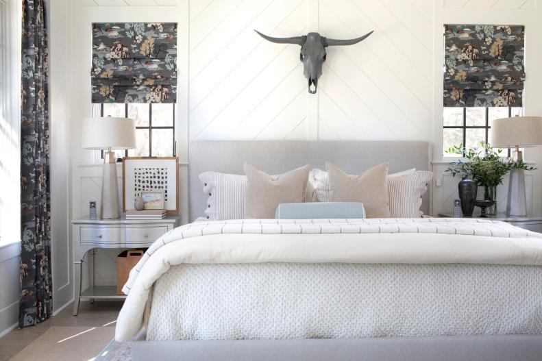 Eclectic Bedroom With Cow Skull
