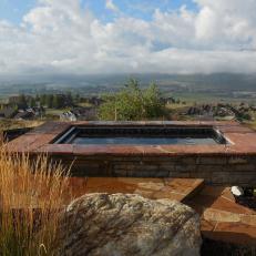 Stone Hot Tub With View