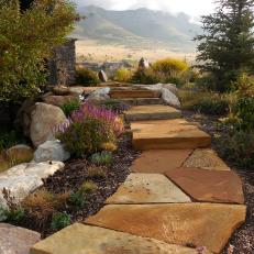 Desert Garden and Stone Walkway