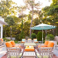 Deck Enlivened By Orange, Blue Accents