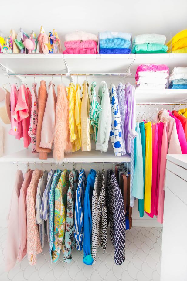 A Bright White Closet Gets Filled With Color HGTV