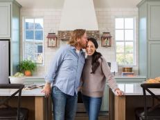 Chip and Joanna Gaines in the Pahmiyer's rennovated kitchen, as seen on Fixer Upper. (Portrait)