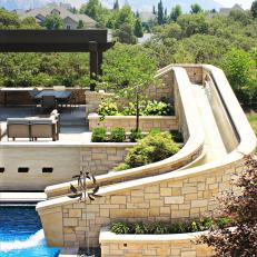 Slide Complements Swimming Pool