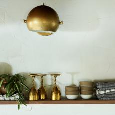 Open Kitchen Shelf and Sconce