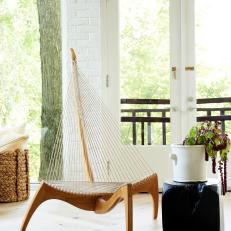 Rope Chair and Black Stool
