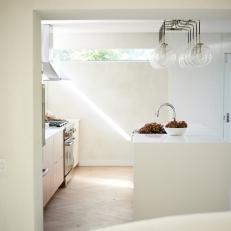 White Modern Kitchen With Clerestory Window