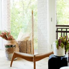 Rope Chair and Three Baskets