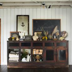 Antique Cabinet With Chalkboard