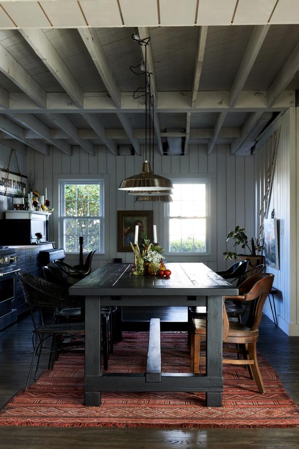 Country Dining Area With Red Rug Hgtv Country Dining Area With Red Rug Hgtv