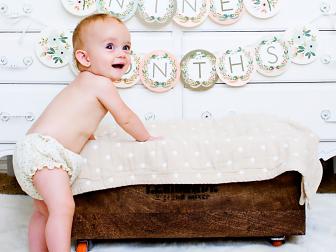 A monthly banner is a fun way to track your baby's growth.