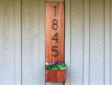 This house number planter box makes the perfect addition to any porch.