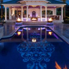 Pool Shines With 24 Carat Gold Mosaic