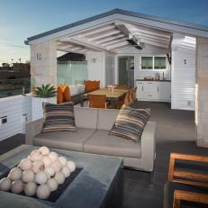 Roof Deck With Covered Dining Area