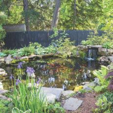 Koi Pond and Picket Fence