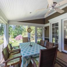 Screened Porch With Backyard View