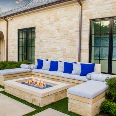 Fire Pit Exudes French Country Style