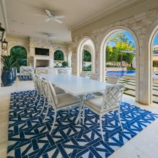 Dining Space With Dreamy Stone Archways