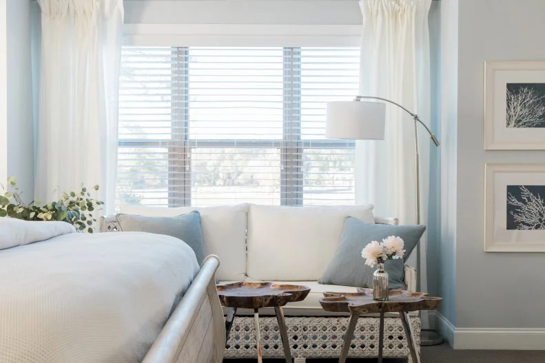 When it comes to decorating, paint is worth its weight in gold- and it’ll only run you about $40/gallon! Repainting your bedroom in a color you love is an easy, affordable way to completely transform a space. For a serene, spa-like feel go with cooler tones like light blues and greens. For a cozy feel, opt for warmer colors like a rich greige or terracotta. 
