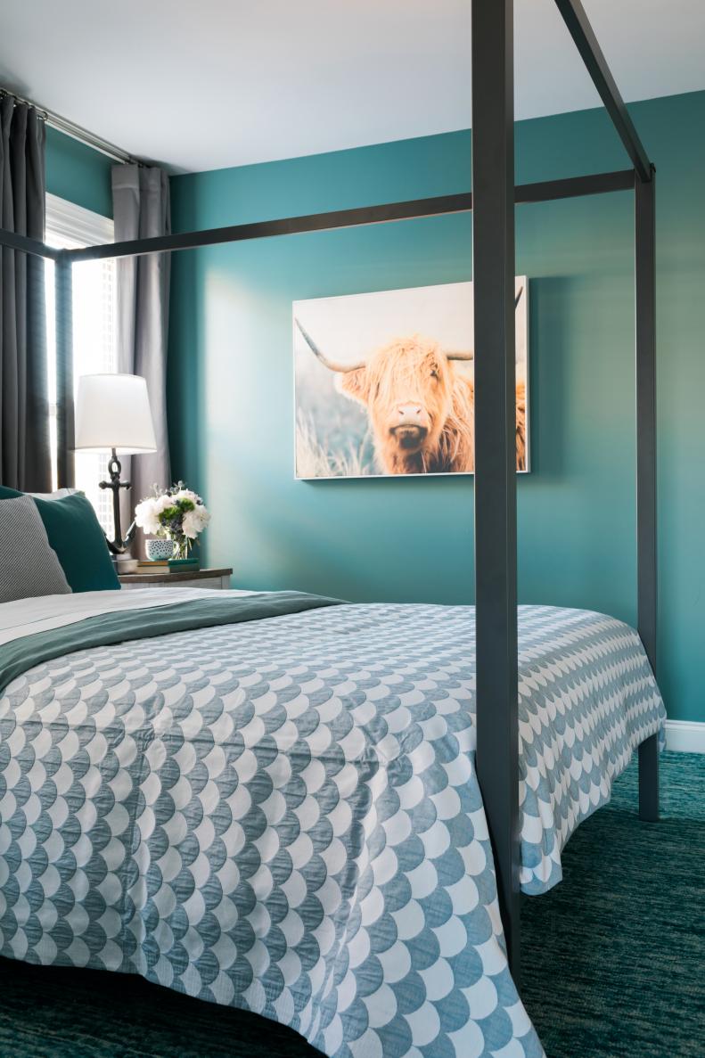 When creating a monochromatic bedroom, focus on the three key players first - the walls, the rug and the bedding. Once you get those nailed down, you’re well on your way to a sophisticated look.

