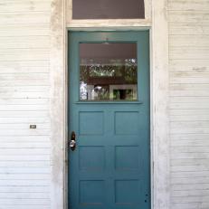 Before Image of Blue Front Door 