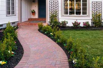 Image of Walkway lined with grass mulch