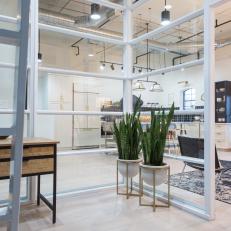 Modern Glass Encased Home Office