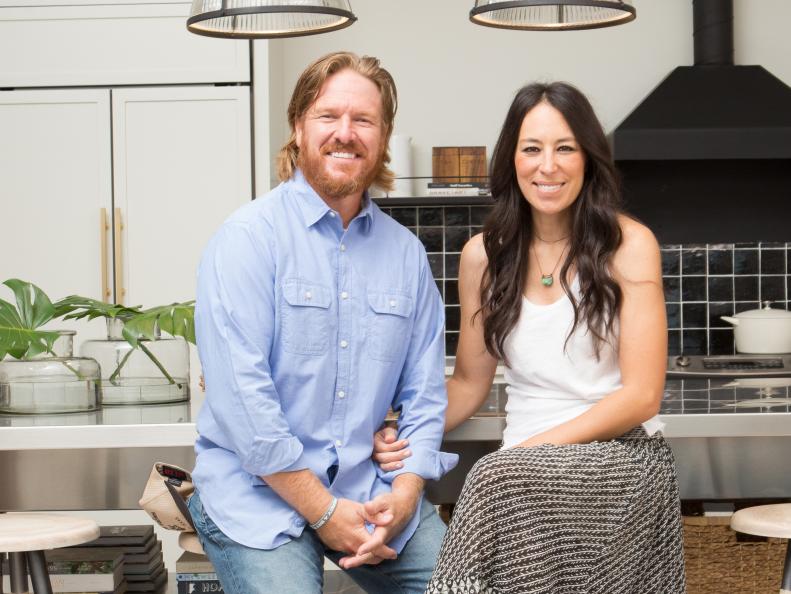 Chip and Joanna Gaines in Ballas' rennovated apartment. (Portrait)