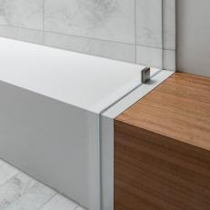 Glass Shower Wall and Bench
