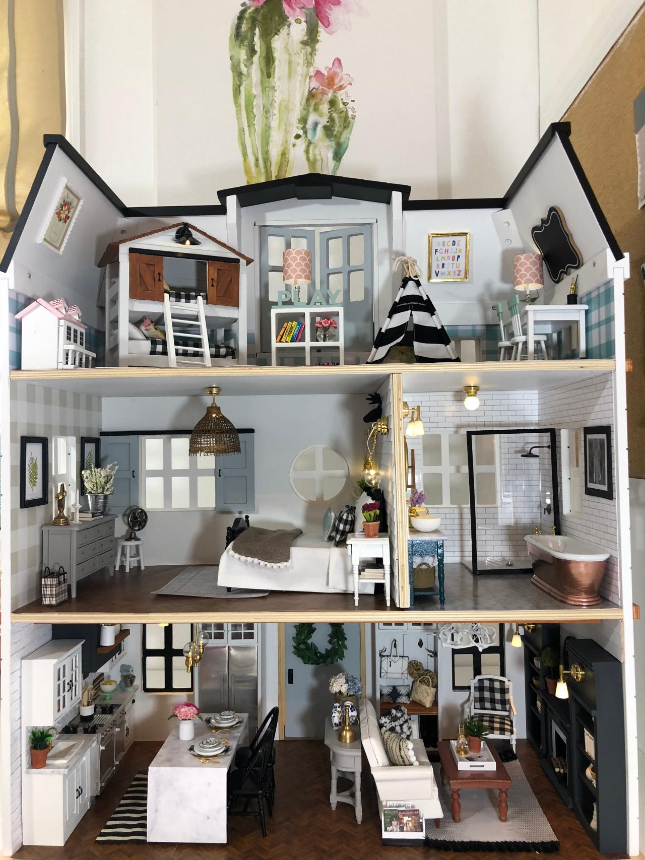 american style dolls house