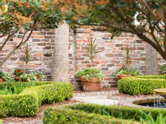 Garden With Brick Wall