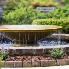 Large Fountain With Brick Border
