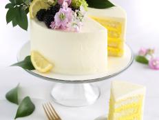 Springtime Flowers on Lemon Cake 