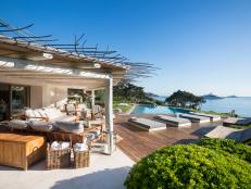 Mediterranean villa with outdoor sitting area